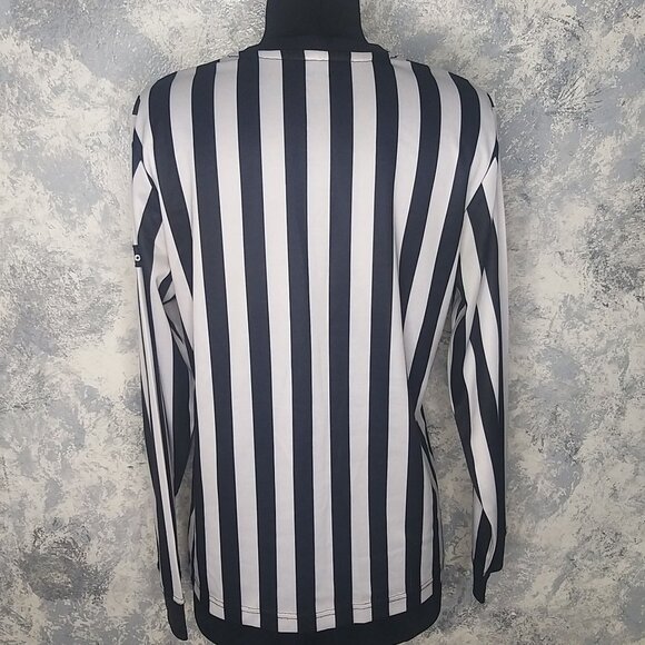 Foot Locker Striped Long Sleeves V-Neck Top Size M - Picture 2 of 8
